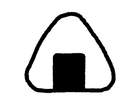 おにぎり おにぎり,米,海苔,三角,おむすび,食べ物,1個,シンプル,マークのイラスト素材