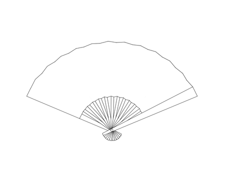 扇子線画 扇子,線画,扇,末広,舞扇,のし扇子,センス,素材のイラスト素材
