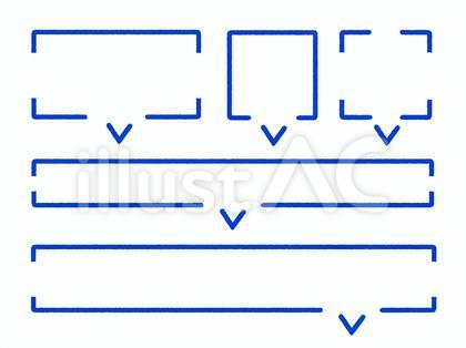 四角い可変式の吹き出し 手描き風青線