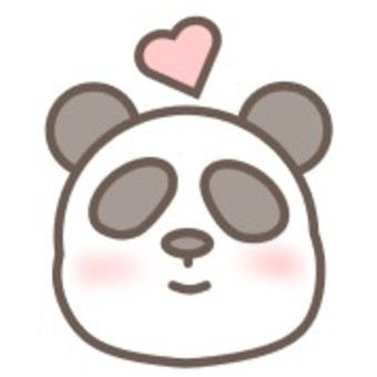 Illustration, panda, face, smile, 