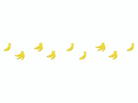 バナナ仕切り線(ジグザグ) バナナ,フルーツ,南国,食べ物,仕切り線,ワンポイント,ゆるい,かわいい,ゆるかわいい,シンプルのイラスト素材