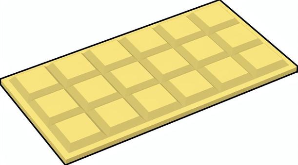 ホワイトチョコレート お菓子,洋菓子,チョコレート,ホワイトチョコレート,板チョコ,肌色,蛍光色,3dcg,立体,デフォルメのイラスト素材