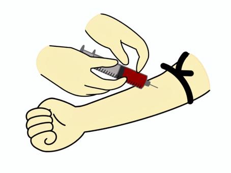 採血 採血,人,人物,医療,医学,医師,医者,看護婦,ナース,血液のイラスト素材