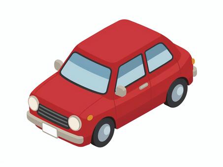 赤い車 車,自動車,乗用車,赤い車,赤,コンパクトカー,マイカー,ドライブ,運転,交通のイラスト素材