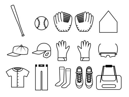 野球 野球,ソフトボール,バット,木製,金属バット,キャッチボール,ボール,グローブ,ミット,ベースのイラスト素材