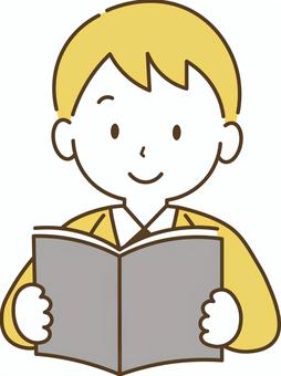 読書をするスーツの男性 男性,スーツ,ビジネスマン,人,本,読書,読む,勉強,マニュアル,手帳のイラスト素材