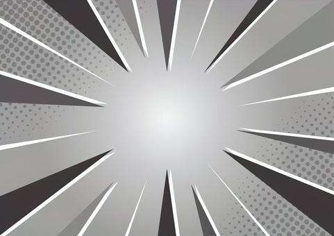 モノトーンのおしゃれでポップな効果線