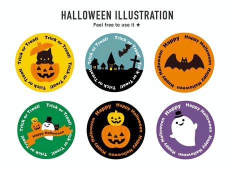 halloween illustration set, halloween illustration set, halloween, jack-o-lantern, waluh,