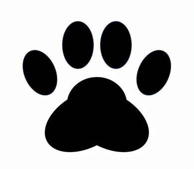 肉球（シルエット） 肉球,足跡,足,犬,猫,動物,マーク,かわいい,手,絵文字のイラスト素材