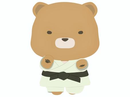 柔道_熊 柔道,クマ,動物,かわいい,スポーツのイラスト素材