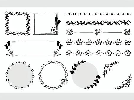 Illustration, frame, line, spring, 