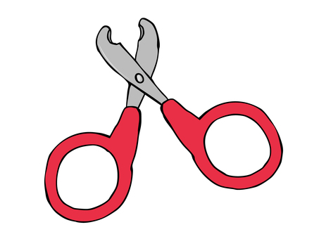 爪切り 猫用 爪切り,衛生,主線あり,イラスト素材,広告,チラシ,cm,白背景,背景透過,ゆるかわのイラスト素材