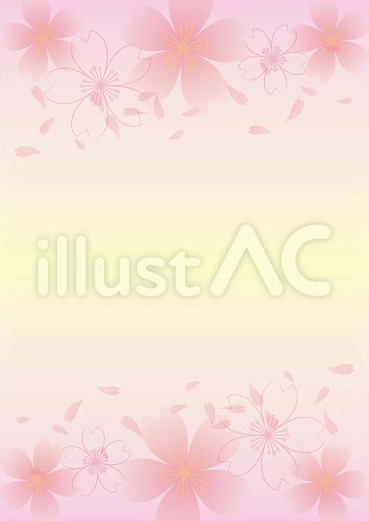 ふんわりした桜吹雪の背景　縦 桜,花ふぶき,春のイラスト素材