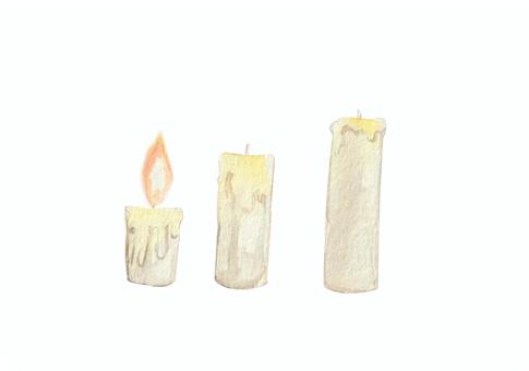 3種のキャンドル 3種のキャンドル 蝋燭,ろうそく,灯,火,キャンドル,アロマキャンドル,アンティーク,ヴィンテージ,金,雑貨のイラスト素材