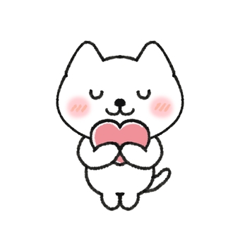 Take care of yourself, cat, white cat, tiny, JPG and PNG