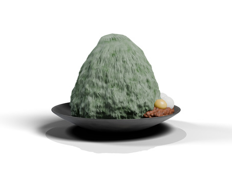 和カフェ用抹茶宇治金時 抹茶,かき氷,宇治金時,あずき,小豆,白玉,団子,栗,デザート,日本のイラスト素材