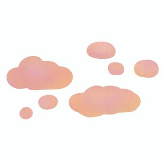 秋色の雲 季節,茜色,秋,秋の雲,雲,くも,うろこ雲,いわし雲,ひつじ雲,夕焼けのイラスト素材