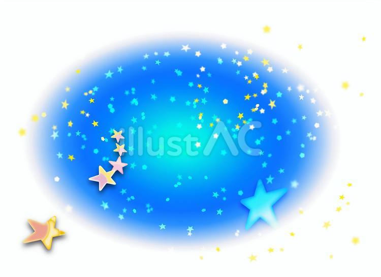 星々の夜空２ 星空,キラキラ,明るいのイラスト素材