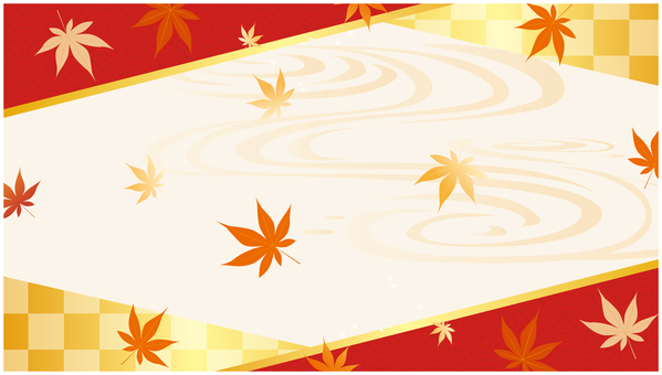 秋の紅葉和風背景 秋,紅葉,もみじ,和風,自然,和,秋季,10月,9月,季節のイラスト素材