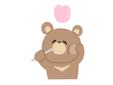 Illustration, sedhela, a bear, kanggo mangan, 