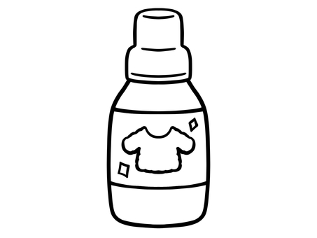 おしゃれ着洗剤　線画 おしゃれ着洗剤,洗剤,おしゃれ着,ボトル,柔軟剤,液体,日用品,ランドリー,衣類,衣服のイラスト素材