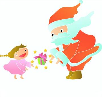 Santa and children, santa claus, christmas, christmas gift, JPG