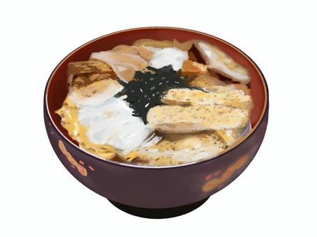 カツ丼（A） カツ丼,とんかつ,ソースかつ丼,どんぶり,丼もの,かつ,フライ,食べ物,おいしい,食べるのイラスト素材