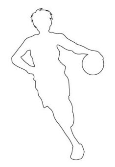 Illustration, basketball, silhouette, dribble, 