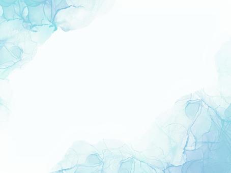 Abstract background with pale blue watercolor ink borders, blue, color, light blue, JPG