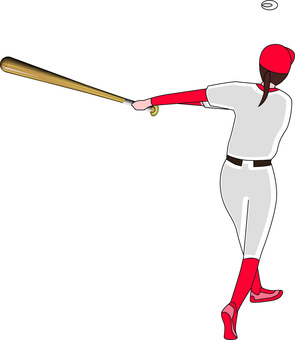 Illustration, baseball, batter, aby trafić, 