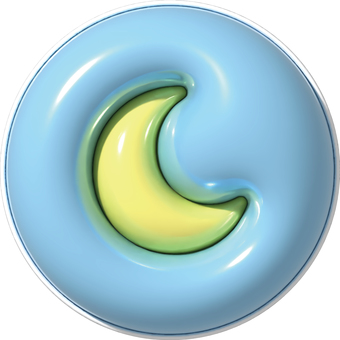 ぷっくり月① ぷっくり,ぷくぷく,月,アイコン,トプ画,三日月のイラスト素材