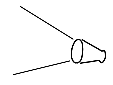 メガホンからのお知らせ　線画 メガホン,お知らせ,ゆるい,手描き,メッセージ,線画,主線のみ,モノクロ,塗り絵,黒のイラスト素材