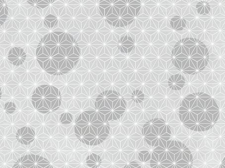 おしゃれなドット付きグレーの麻の葉模様 麻の葉,和柄,江戸,和風,年賀,大正,江戸時代,バックグラウンド,素材,グレーのイラスト素材