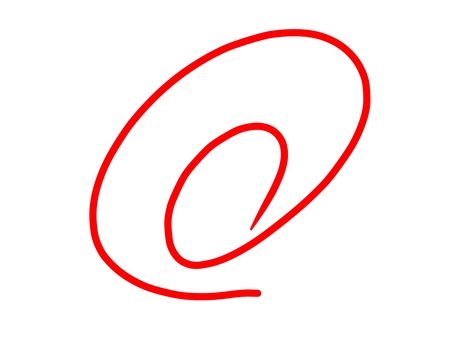 赤ペン風の手書き二重丸（採点・スタンプ） 赤ペン,手書き,二重丸,まる,マル,採点,評価,高評価,合格,okのイラスト素材