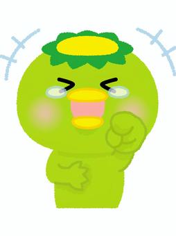 カッパ爆笑 河童,爆笑,面白い,可笑しい,笑顔,涙目,妖怪,緑,日本,かわいいのイラスト素材