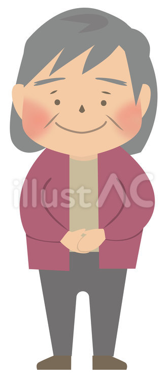 笑顔のおばあちゃん 笑顔,元気,健康のイラスト素材