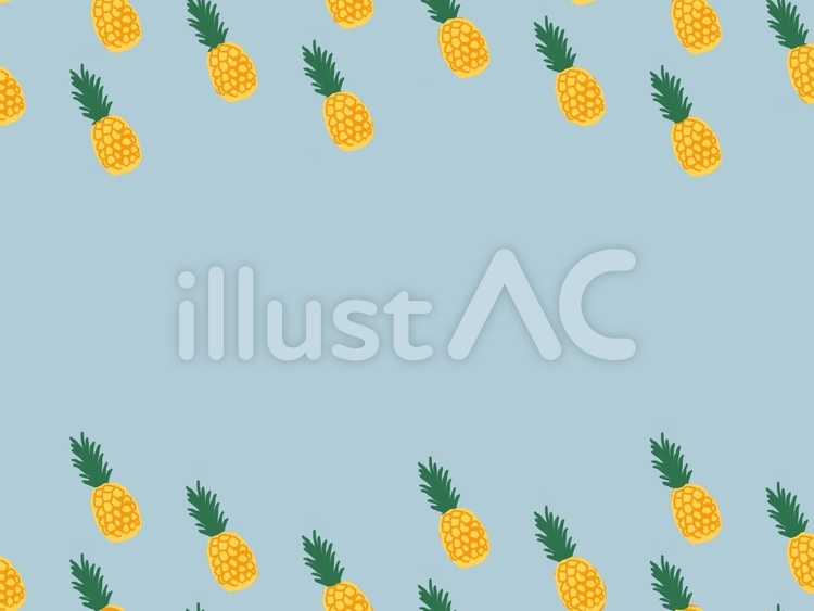 Free Vectors Pineapple top and bottom frame