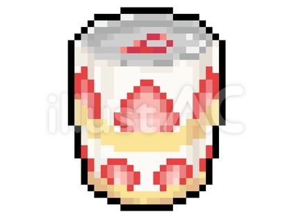 ケーキ缶 ドット絵