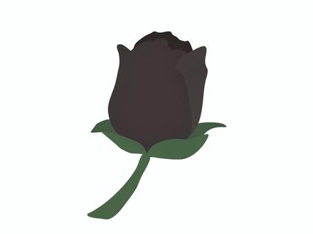 黒薔薇 つぼみ 主線なし 薔薇,花,植物,葉,黒,つぼみ,主線なし,イラスト素材,広告,チラシのイラスト素材