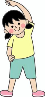 Illustration, लड़की, सामने, पूरे शरीर, 