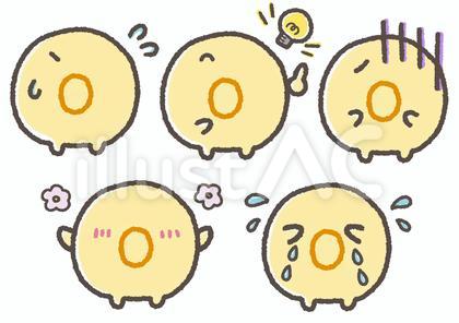 かわいいO型のイラストセット