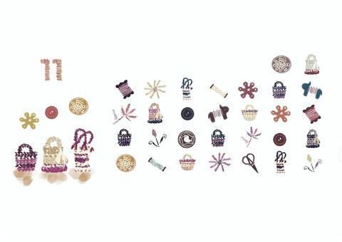 秋冬 イラストシート 秋冬 イラストシート 秋,冬,小物,編み物,布小物,手仕事,針仕事,ほっこり,かわいい,温かみのイラスト素材