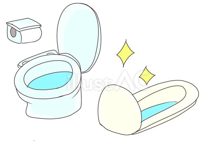 洋式トイレと和式トイレ トイレ,便器,生活のイラスト素材