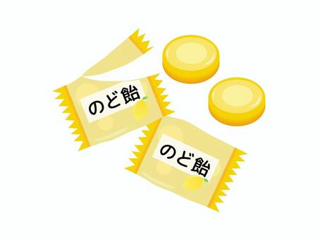 のど飴のイラスト のど飴,飴,フルーツ味,レモン味,美味しい,透過,さわやか,咳,すっきり,イラストのイラスト素材