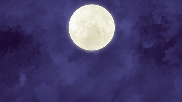 フルHD背景 満月の夜_02（小） 背景,満月,ハロウィン,月光,月夜,グラデーション,秋,フルhd,16:9,1920×1080のイラスト素材