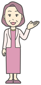  お金持ちマダム-026-全身 笑顔,説明,おばさん,中年,女性,富裕層,マダム,裕福,お金持ち,ミセスのイラスト素材