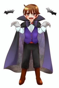 Boy in vampire costume, halloween, children, vampire, JPG and PNG