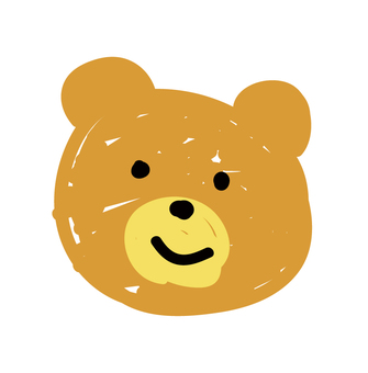 子どもが描いたクマの絵 お絵かき,動物,絵,落書き,描く,クレヨン,クマ,かわいい,イラストのイラスト素材