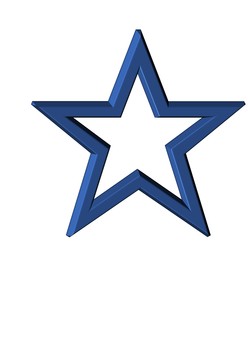 3D文字記号青星枠 3D文字記号青星枠 星,文字,記号,立体,3d,青,装飾文字,フォント,デザイン,アイコンのイラスト素材