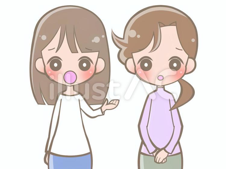 女性-紹介-悲しい201112 女性,悲しい,紹介のイラスト素材